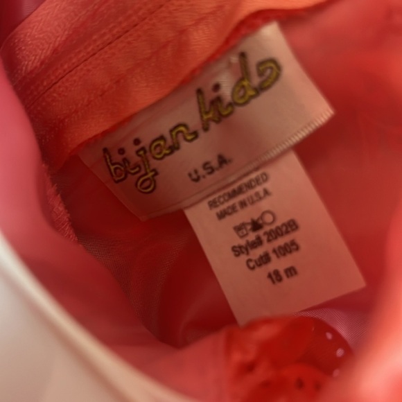 Floral tulle dress with floral petals. Coral. 18 mos - Picture 4 of 5